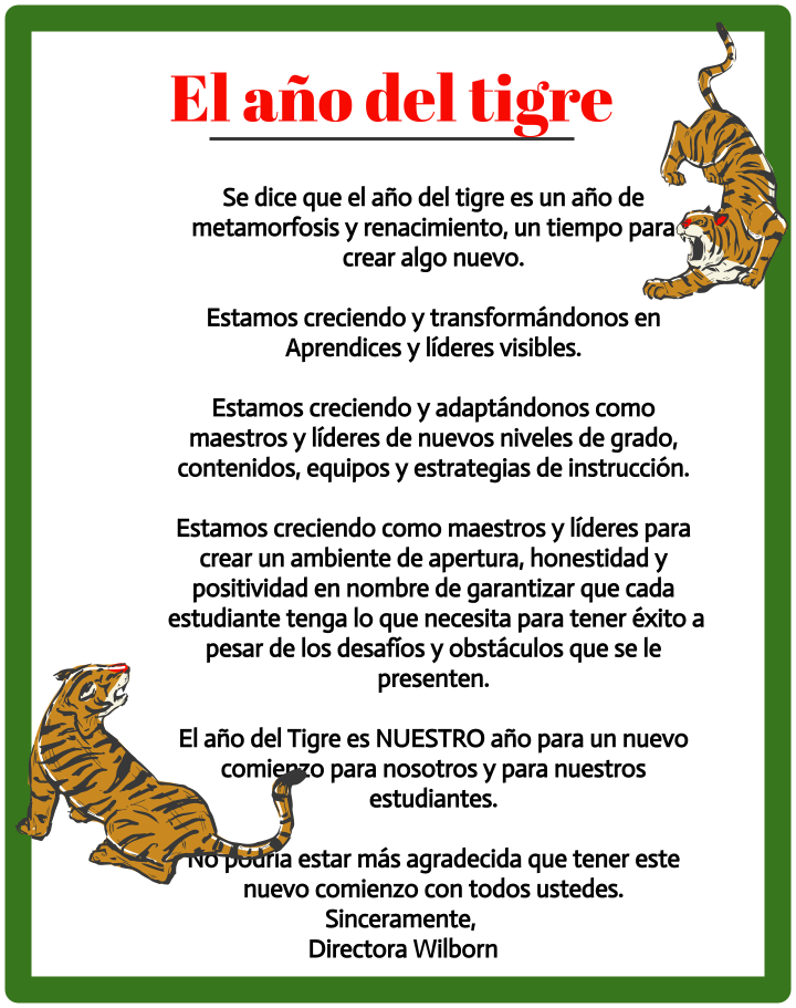 Principal message in Spanish image